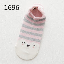 Load image into Gallery viewer, SP&amp;CITY 5pairs Cute Animal Cotton Socks Female Kawaii Cat With Dog Summer Short Sock Slippers Women Casual Soft Funny Boat Socks