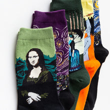 Load image into Gallery viewer, Classic Fashion Retro Abstract Oil Painting Art Socks Women Modern Van Gogh Starry Night Oil Painting Happy Women Socks Men Sox