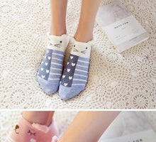 Load image into Gallery viewer, SP&amp;CITY 5pairs Cute Animal Cotton Socks Female Kawaii Cat With Dog Summer Short Sock Slippers Women Casual Soft Funny Boat Socks