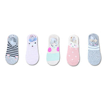 Load image into Gallery viewer, SP&amp;CITY 5pairs Cute Animal Cotton Socks Female Kawaii Cat With Dog Summer Short Sock Slippers Women Casual Soft Funny Boat Socks