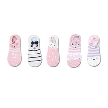 Load image into Gallery viewer, SP&amp;CITY 5pairs Cute Animal Cotton Socks Female Kawaii Cat With Dog Summer Short Sock Slippers Women Casual Soft Funny Boat Socks