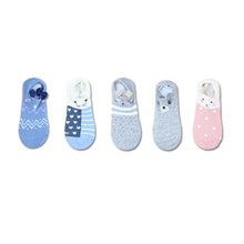 Load image into Gallery viewer, SP&amp;CITY 5pairs Cute Animal Cotton Socks Female Kawaii Cat With Dog Summer Short Sock Slippers Women Casual Soft Funny Boat Socks