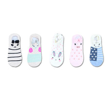 Load image into Gallery viewer, SP&amp;CITY 5pairs Cute Animal Cotton Socks Female Kawaii Cat With Dog Summer Short Sock Slippers Women Casual Soft Funny Boat Socks