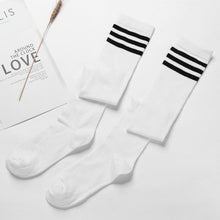 Load image into Gallery viewer, Sexy women&#39;s stockings gaiters striped long socks thigh high stockings female erotic warm over knee socks women stocking