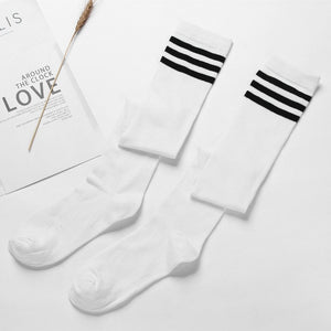 Sexy women's stockings gaiters striped long socks thigh high stockings female erotic warm over knee socks women stocking