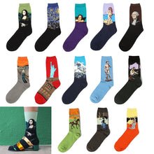 Load image into Gallery viewer, Classic Fashion Retro Abstract Oil Painting Art Socks Women Modern Van Gogh Starry Night Oil Painting Happy Women Socks Men Sox